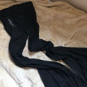 black mesh bell bottom flares